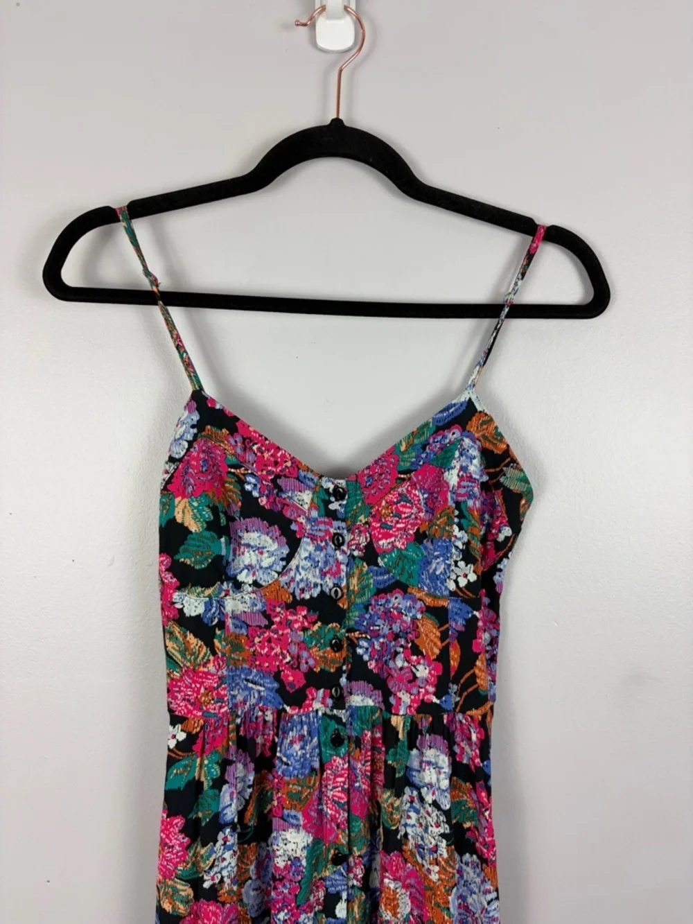 Rolla’s Eve Tapestry Dress Floral Midi Fit & Flare Spaghetti Strap XS - Picture 3 of 16